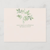 予算フローラベビーシャワー招待状モダンテンプレート (裏面)