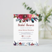 予算フローラボーホシックブライダルシャワー招待状 (スタンド正面)