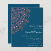 予算フローラマンダラティール（緑がかった色）ブルーブライダルシャワー (正面/裏面)