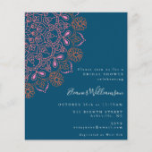 予算フローラマンダラティール（緑がかった色）ブルーブライダルシャワー (正面)