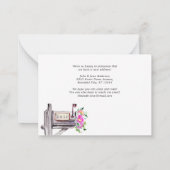 予算フローラメールボックスの新しいホーム移行のお知らせ ノートカード (裏面)