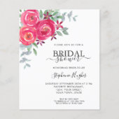 予算フローラユーカリプトゥスブライダルシャワー招待 (正面)
