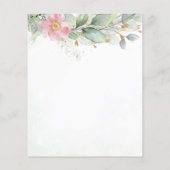 予算フローラユーカリ葉ス結婚式招待状 (裏面)