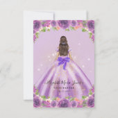予算フローラライトパープルプリンセスキンセアニェラ ノートカード (裏面)