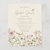 予算フローラワイルドフラワーブライダルシャワー招待 (正面)