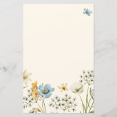 予算フローラワイルドフラワーブライダルシャワー招待 (裏面)