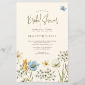 予算フローラワイルドフラワーブライダルシャワー招待 (正面)