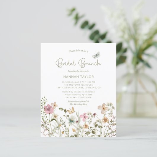 予算フローラワイルドフラワーブライダルブランチ招待状 (スタンド正面)