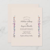 予算フローラワイルドフラワー結婚式招待状 (正面/裏面)