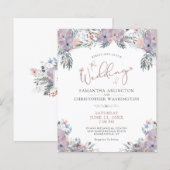 予算フローラワイルドフラワー結婚式招待状 (正面/裏面)