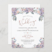 予算フローラワイルドフラワー結婚式招待状 (正面/裏面)