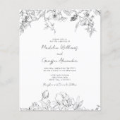 予算フローラワイルドフラワー結婚式招待状 (正面)