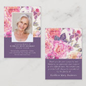 予算フローラ写真葬儀悔やみや弔慰感謝してい ノートカード (正面/裏面)