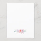 予算フローラ動物ベビー散布招待状 (裏面)