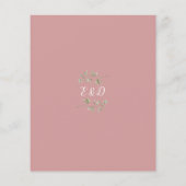 予算フローラ埃バラ結婚式招待状 (裏面)