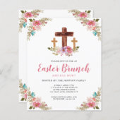 予算フローラ宗教クロスイースターブランチ招待状 (正面/裏面)