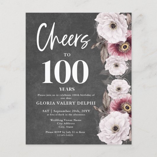 予算フローラ応援100誕生日 (正面)