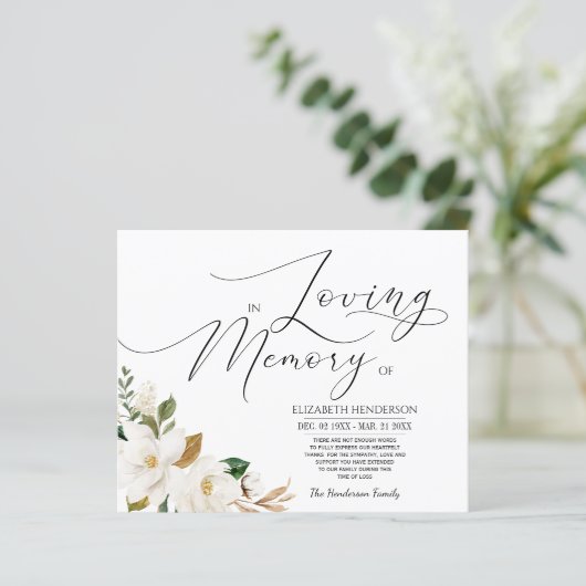 予算フローラ悔やみや弔慰メモリ/ありがとうございました。 (スタンド正面)