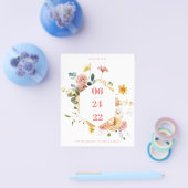 予算フローラ日付フライヤーの保存 チラシ (シングル)