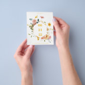 予算フローラ日付フライヤーの保存 チラシ (手)