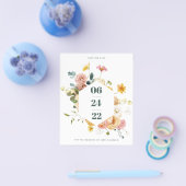 予算フローラ日付フライヤーの保存 チラシ (シングル)