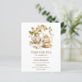 予算フローラ時間Teaブライダルシャワー招待状 (スタンド正面)