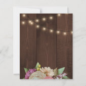 予算フローラ木材引っ越し祝いパーティーパーティの招待状 (裏面)