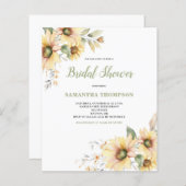 予算フローラ植物花嫁シャワー招待状 (正面/裏面)