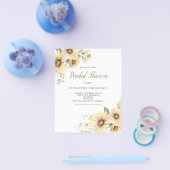 予算フローラ植物花嫁シャワー招待状 チラシ (シングル)