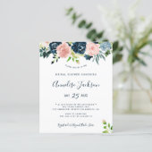 予算フローラ水の色のブライダルシャワー招待 (スタンド正面)