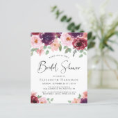 予算フローラ水彩ブライダルシャワー招待状 (スタンド正面)