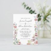 予算フローラ燃えオレンジ結婚式招待状 (スタンド正面)