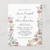 予算フローラ燃えオレンジ結婚式招待状 (正面)