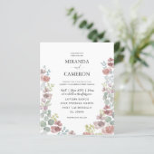 予算フローラ燃えオレンジ結婚式招待状 (スタンド正面)