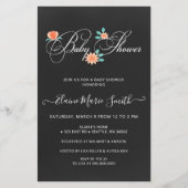 予算フローラ男女兼用ベビーシャワー招待状 (正面)