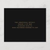 予算フローラ紫の金ゴールド結婚式の日付を保存 (裏面)