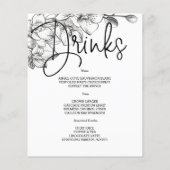 予算フローラ結婚のメニュー。フライヤー チラシ (裏面)