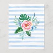 予算フローラ結婚写真のサンキューカード (裏面)