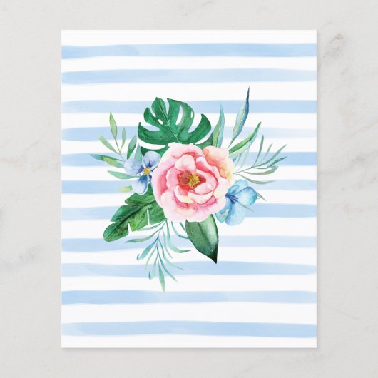 予算フローラ結婚写真のサンキューカード (裏面)