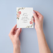 予算フローラ結婚式招待状 |フライヤーを配置 チラシ (手)