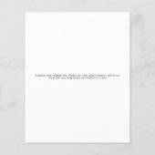 予算フローラ結婚式招待状 |ローラル チラシ (裏面)