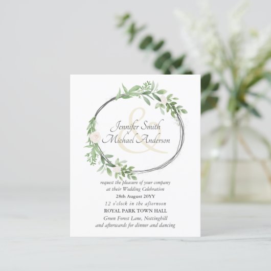 予算フローラ葉リース結婚のアンパサンド (スタンド正面)