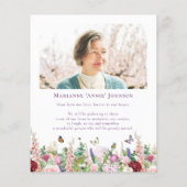 予算フローラ蝶お祝いの生活 (裏面)