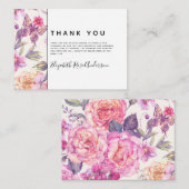 予算フローラ蝶悔やみや弔慰葬儀ありがとう ノートカード (正面/裏面)