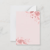 予算フローラ誕生日バラ金ゴールド招待状赤面 ノートカード (裏面)