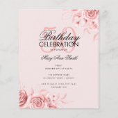 予算フローラ誕生日パーティバラ金ゴールド赤面 チラシ (正面)