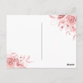 予算フローラ誕生日パーティーバラ金ゴールド&ブラック ポストカード (裏面)