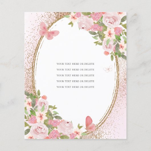 予算フローラ赤面ピンク金ゴールドティアラキンセアニラ チラシ (裏面)