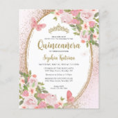 予算フローラ赤面ピンク金ゴールドティアラキンセアニラ チラシ (正面)