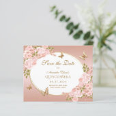 予算フローラ赤面ピンク金ゴールドバタフライミンス (スタンド正面)